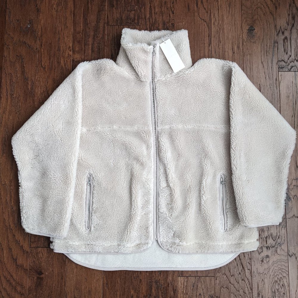 Arket High-Neck Pile Jacket, size L (NWT)